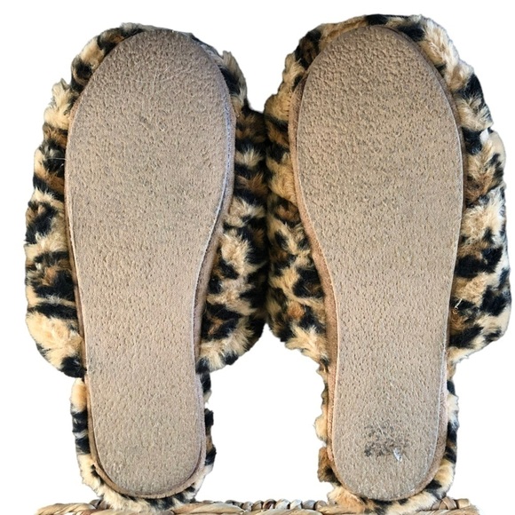 Madewell Leopard Quilted Scuff Faux Fur Slippers 8 - Picture 2 of 4